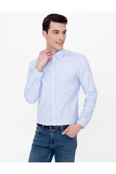 Pierre Cardin Erkek Acik Mavi Gömlek