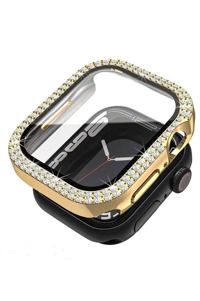 GREGOSS Apple Watch Ultra 6 Se 7 8 9 Series 45 mm 360 Full Protection Diamond Rhinestone Elegant Stylish Design