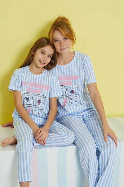Siyah İnci Set pijama tricotat multicolor