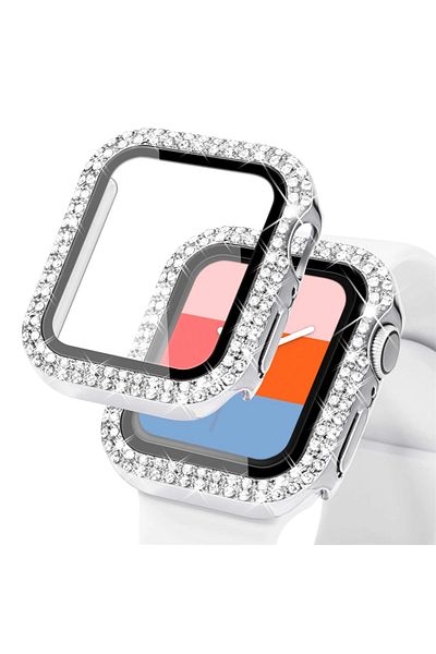 GREGOSS Apple Watch Ultra 6 Se 7 8 9 متوافق مع 45 مم 360 حماية كاملة بتصميم أنيق مرصع بالألماس