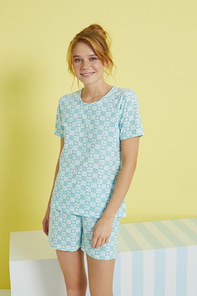 Siyah İnci Set pantaloni scurți tricotati multicolor