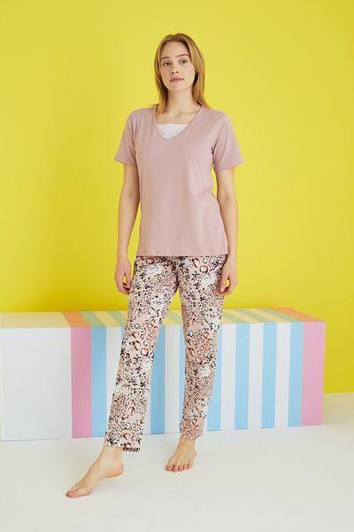 Siyah İnci Set pijama tricotat multicolor