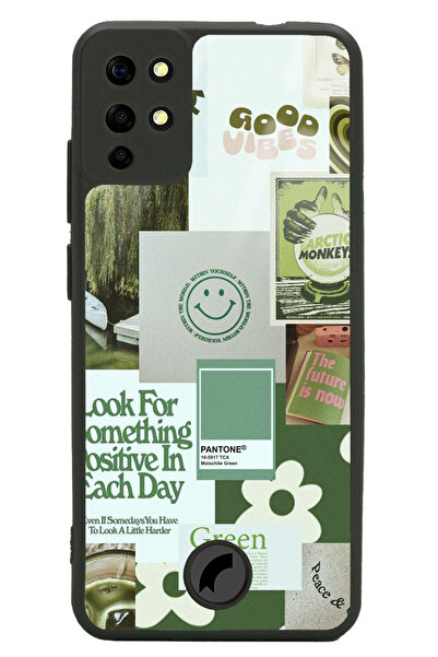 Spoyi Reeder S19 Max Green Sticker Tasarımlı Glossy Telefon Kılıfı