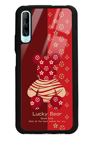 Spoyi Huawei P Smart Pro Red Lucky Bear Tasarımlı Glossy Telefon Kılıfı