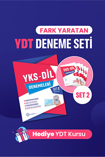 RH Pozitif Yayınları Yksdil / Ydt Deneme Seti 2 - Hediye Eğitim - Optik Form - Açıklamalı Çözümler - Sınavla Uyumlu