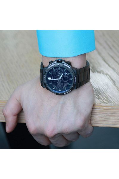 Tesbihane Ferro Matte Black Color Steel Cord Men's Wristwatch Th-fm31168a-v5