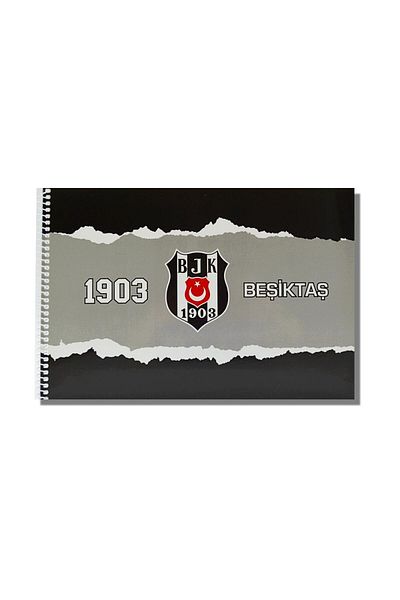 Beşiktaş 24x34 15 Sheets Cardboard Cover Spiral Painting Book 3 Pieces