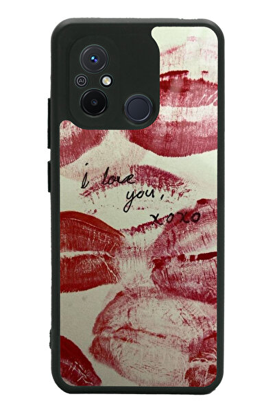 Spoyi Xiaomi Redmi 12C I Love You Tasarımlı Glossy Telefon Kılıfı
