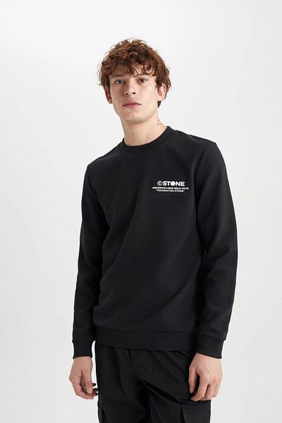Pink Sky Oversize Crew Neck Sweatshirt