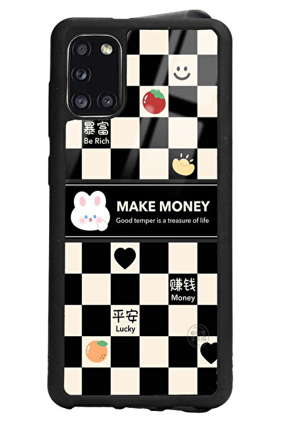 Spoyi Samsung A31 Make Money Tasarımlı Glossy Telefon Kılıfı