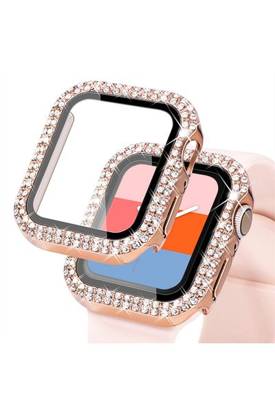 GREGOSS Apple Watch Ultra 6 Se 7 8 9 Series 45 mm 360 Full Protection Diamond Rhinestone Elegant Stylish Design