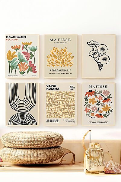 Artavessa 6 Parça Çerçeve Görünümlü Mdf Tablo Seti