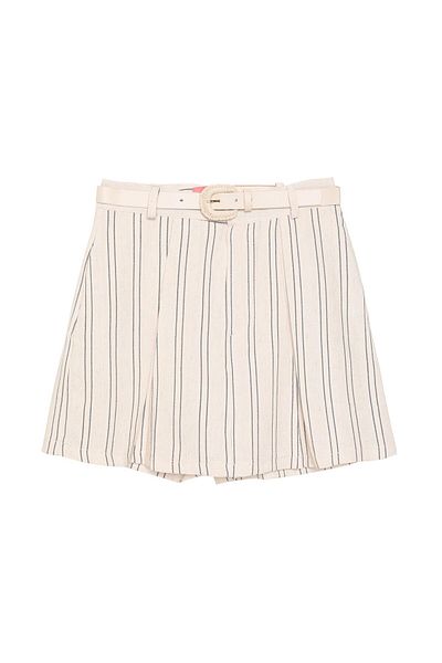 Quzu COPY - Women's belt detailed shorts skirt