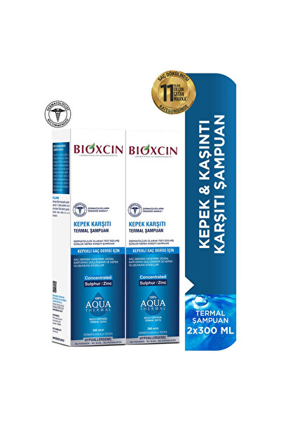 Bioxcin Aqua Thermal Kepek Şampuanı 300 ml 2'Lİ SET