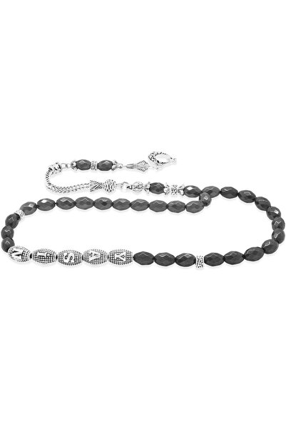 Tesbihane Нетемніючий метал з бахромою, фасетований, різаний ячмінь, метал з вигравіруваним ім'ям, гематит, натуральний камінь, чотки