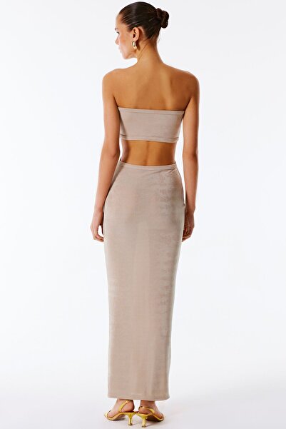 Love On Friday KELLER Üç Taraflı Giyilebilen Triko Elbise (Gri)