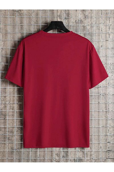 Revasser Unisex Γυναικείο/Ανδρικό αρκουδάκι πολύχρωμο, ειδικά εμπριμέ, βαμβακερό χτενισμένο μπλουζάκι με λαιμόκοψη