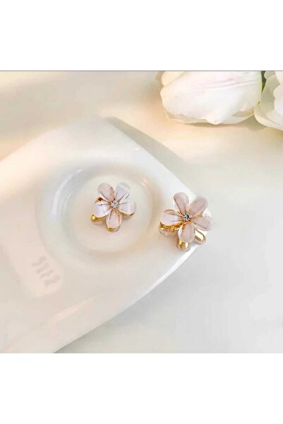 Eva&Rose Ortası taşlı renkli kristal çiçek model ikili mini mandal toka