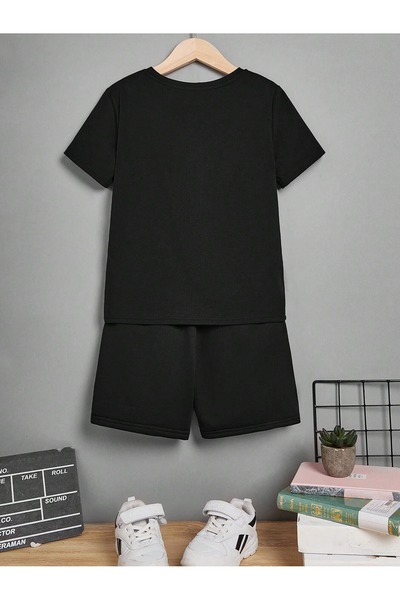 LePold Boy/Girl's Spider Patterned T-Shirt and Shorts Set