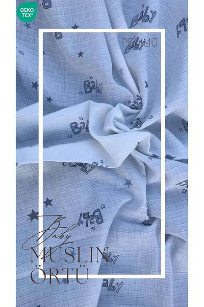 Pedimu Baby Patterned Organic Muslin Blanket Muslin Baby Blanket