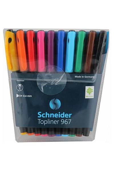 SCHNEIDER Topliner 967 Fiber Tip Pen 0.4 Mm 10 Colors