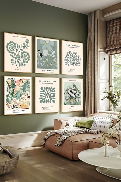 Artavessa 6 Parça Çerçeve Görünümlü Mdf Tablo Seti