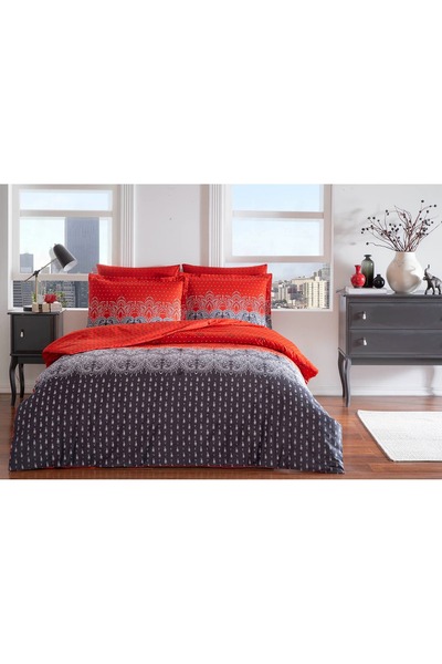 Taç TAC Delux Saten Nevresim Takimi Medea Kirmizi