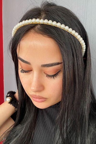 TAKIŞTIR Gold Color Pearl Detailed Crown