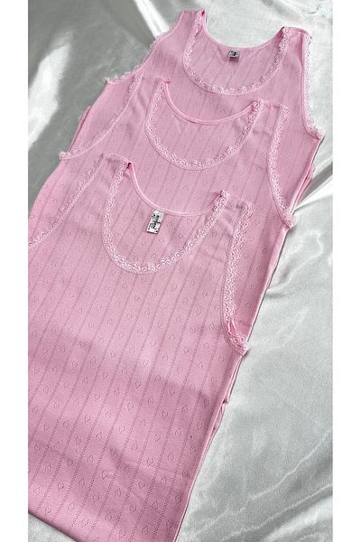 Clara Butik Women's Athlete Jacquard Thick Strap Cotton Athlete Economic Pack of 3