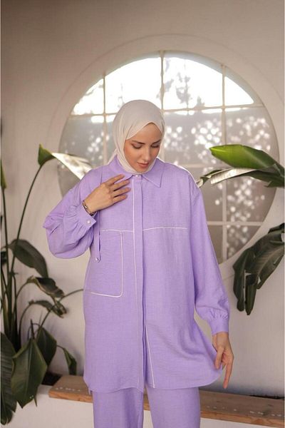 lurex moda PANTY SHIRT SET WITH BIG DETAIL