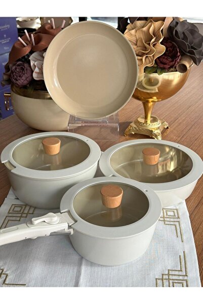 MD MİMOZA DEKOR طقم أواني طهي من 7 قطع من أرلو