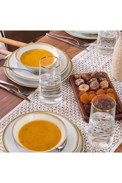 Rakle Avantgarde Gold 6-piece Glass Set - 540 ml