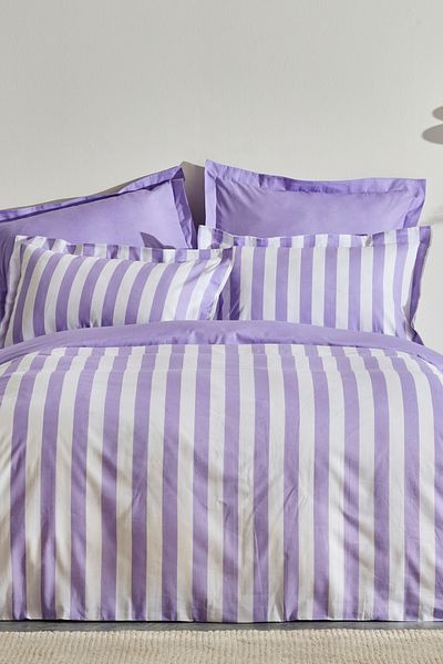 Karaca Home Σετ Παπλωματοθήκη Brine Διπλό 100% Βαμβακερό Λιλά PP