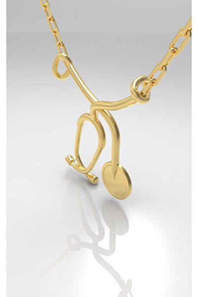 Giove 925 Ayar Gümüş Stetoskop Şeklinde Kolye