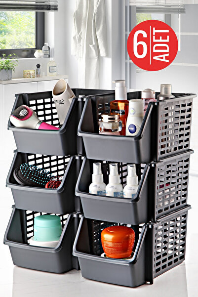 Nandy Home 6 Adet Çok Amaçlı Dolap Içi, Evye Altı Ve Buzdolabı Içi Katlı Düze...