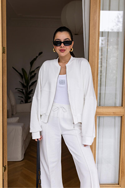 Laluvia Weißes Charlie-Trainingsanzugset