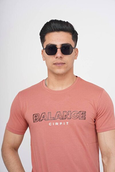 Est Estola Ανδρικό μπλουζάκι από βαμβακερό Lycra Slim Fit Crew Neck