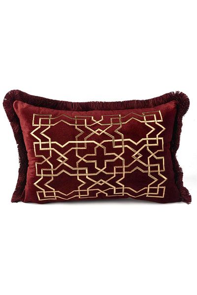 Mikasa Moor Pernă Mia Burgundy cu ciucuri 40x60