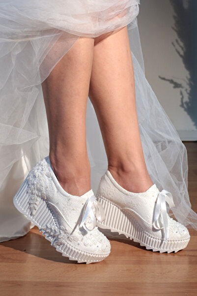 Karınca 1-95315 Pantofi de mireasă sport cu toc pană