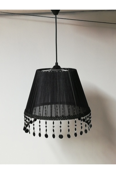 TEKAY AYDINLATMA Siyah Boncuklu Çocuk Odası Yatak Odası Avize