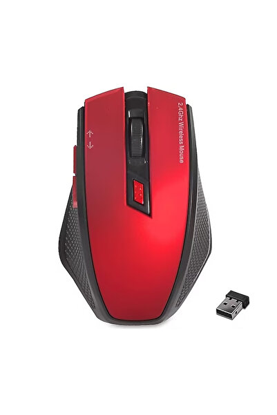 nelerbulurum Tak-Çalıştır 2.4GHZ KIRMIZI OPTİK KABLOSUZ MOUSE