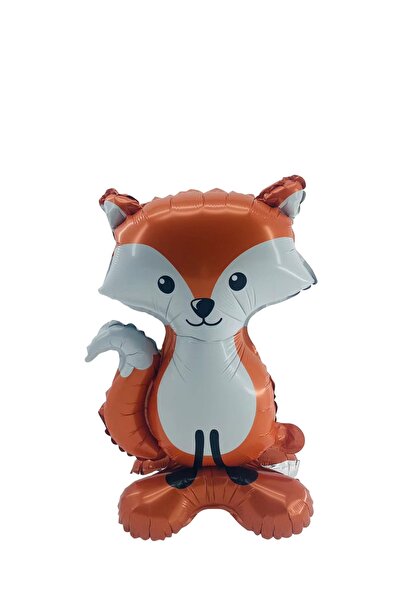 parti pera Oturan Tilki Folyo Balon 58*42 Cm