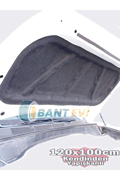 BANT EVİ Kaput Altı Yalıtım 120x100cm 9mm Kalınlıkta Kendinden Yapışkanlı Oto...