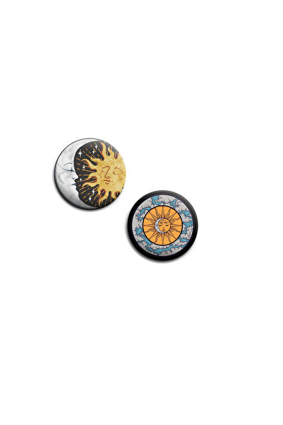 Nemika Y2K Solar Bear 2 Pack - زر شارة إبرة 44 مم