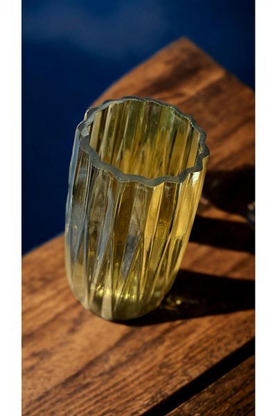 sedoshhomevision Amber Lustre - Vertical Patterned Vase