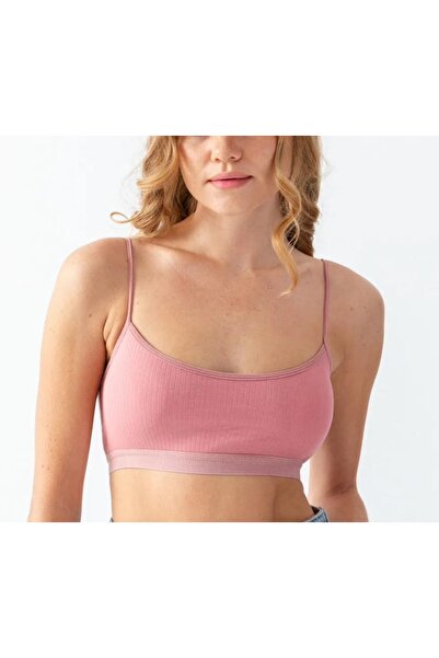 SATTENS Αθλητικό σουτιέν με ραβδώσεις χτενισμένο βαμβακερό