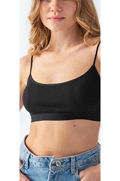 SATTENS Αθλητικό σουτιέν με ραβδώσεις χτενισμένο βαμβακερό