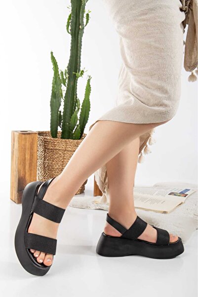 Dicle Stil Imyfasari Kadın Siyah Sandalet