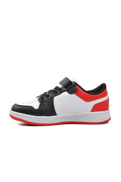 WALKWAY Sloga-f Black-white-red Velcro Children's Sneakers