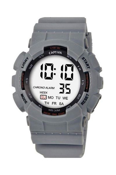 captiva 30 m Water Resistant Digital Alarm-Stopwatch-LED Light Sports Case Children's Wristwatch CPT.X081